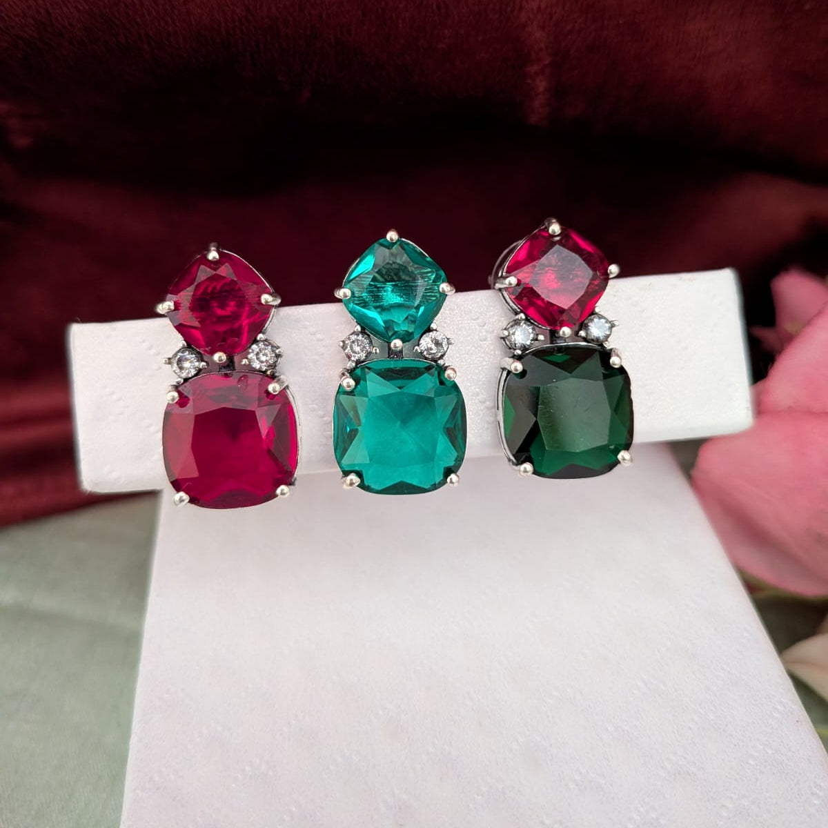 2 Stone earring