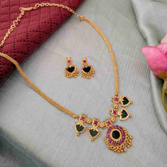 green  palka necklace
