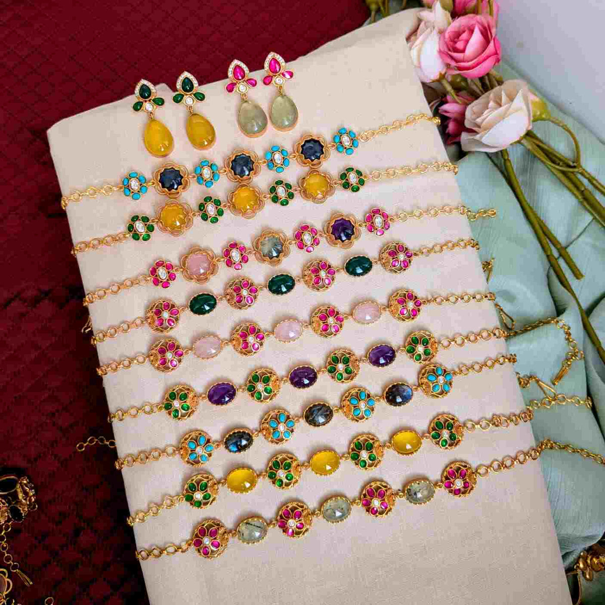 Semiprecious stone Fusion choker
