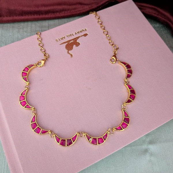 Jadau kundan Ruby Stone Necklace Set