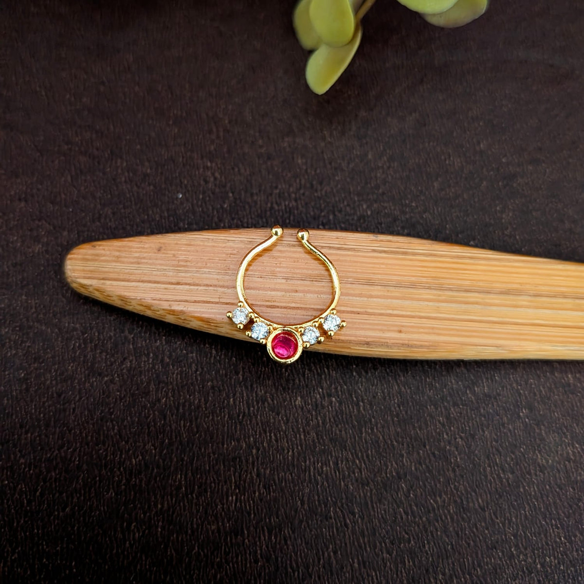 Septum Ring Ruby Stone Nosepin