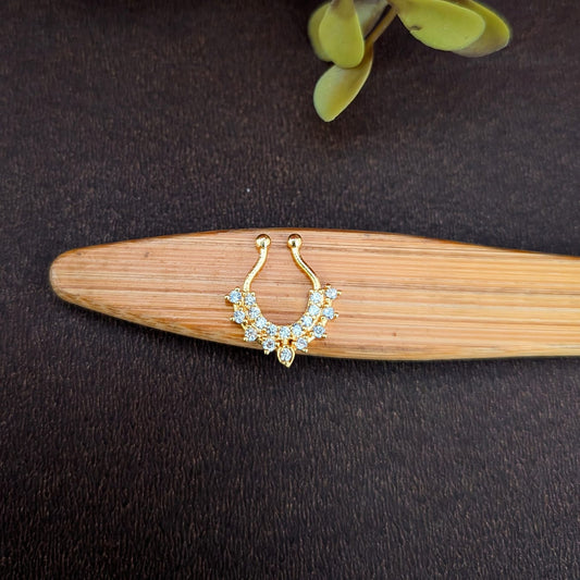 Septum Ring white AD Stone Nosepin