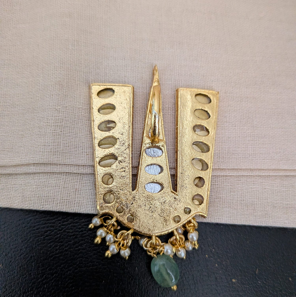 Jadau Kundan  Parumml Namamm Pendant With Earring
