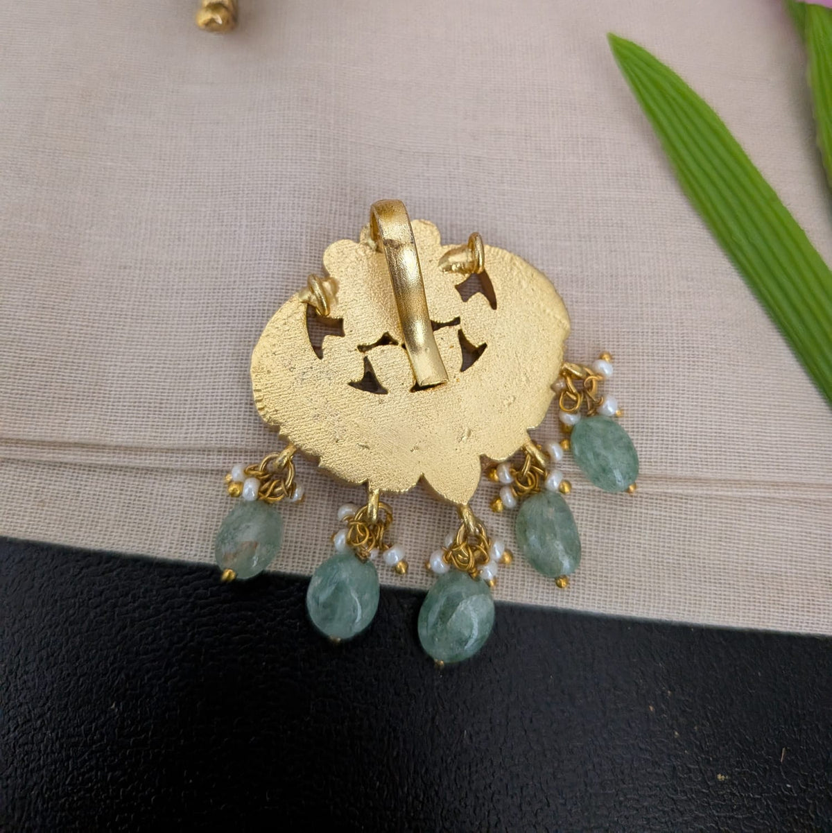 Jadau Kundan Flower Pendant