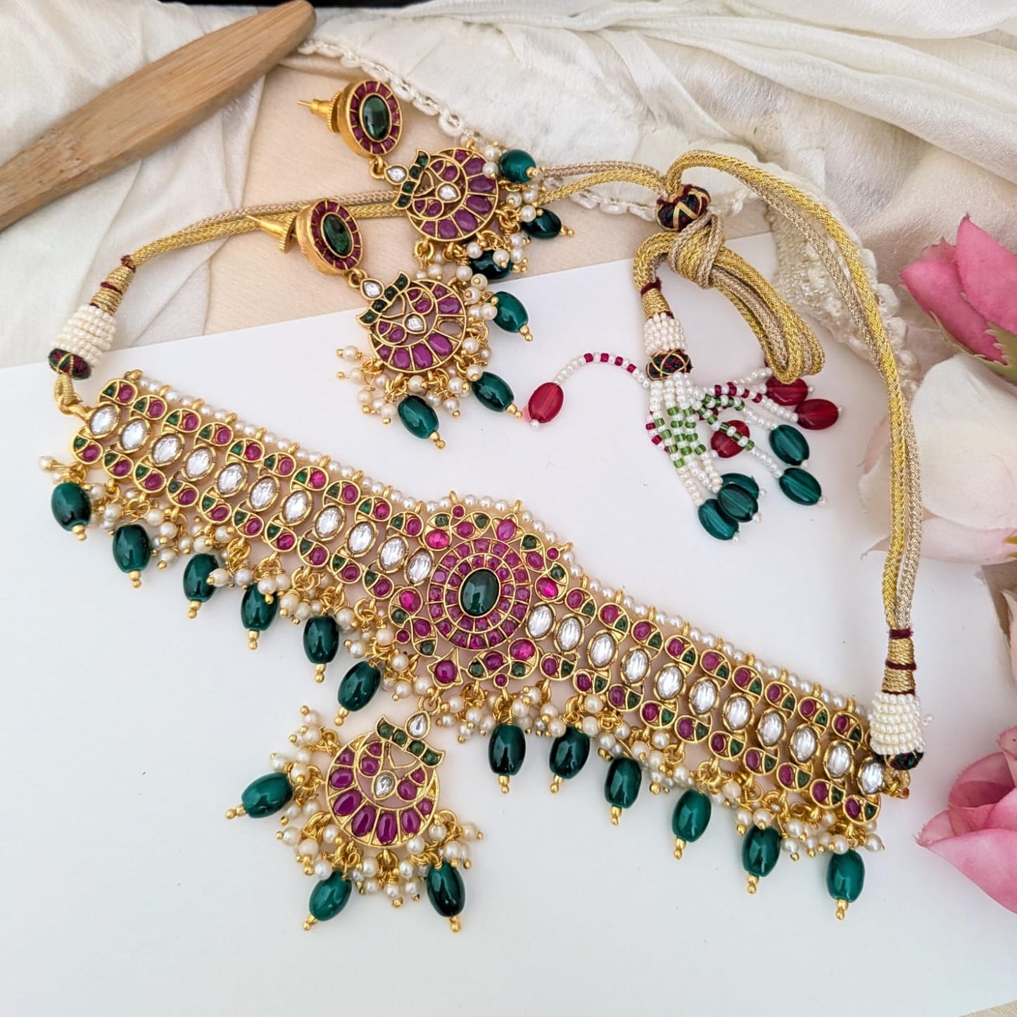 Bridal kemp stone chocker set