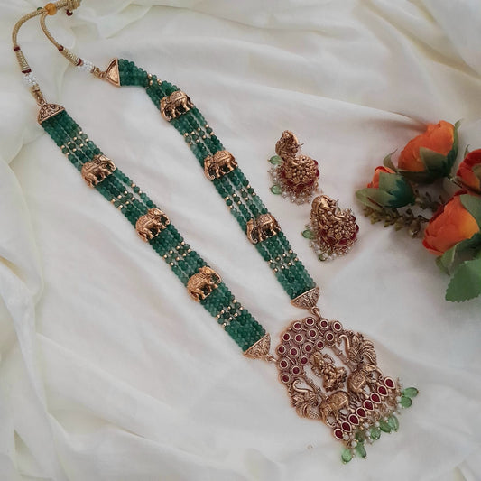 Beaded bridal gorgeous kemp necklace set long