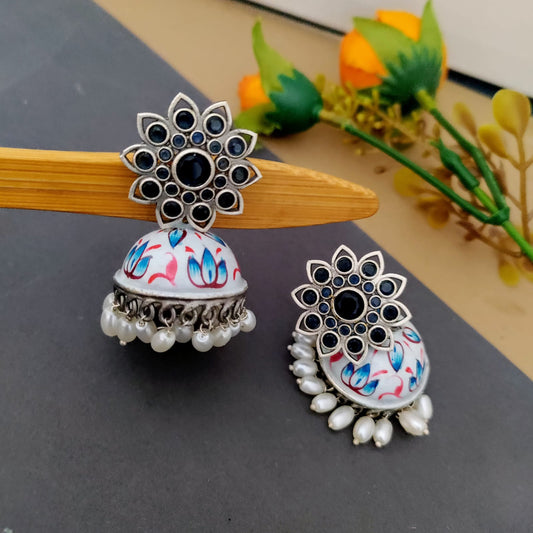 Flower stone painted jumka