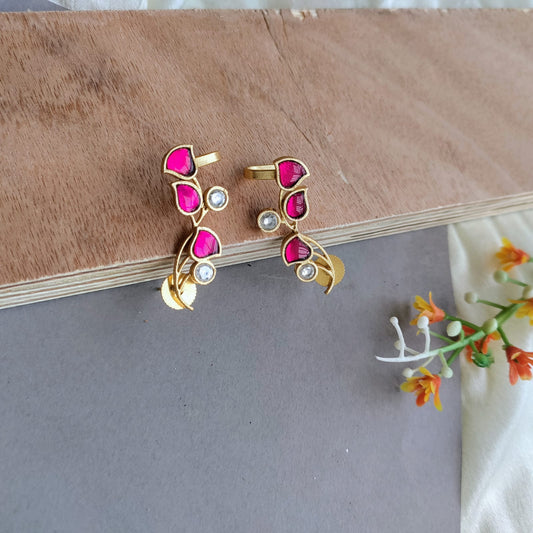 Jadau Kundan earcuff Leaf design