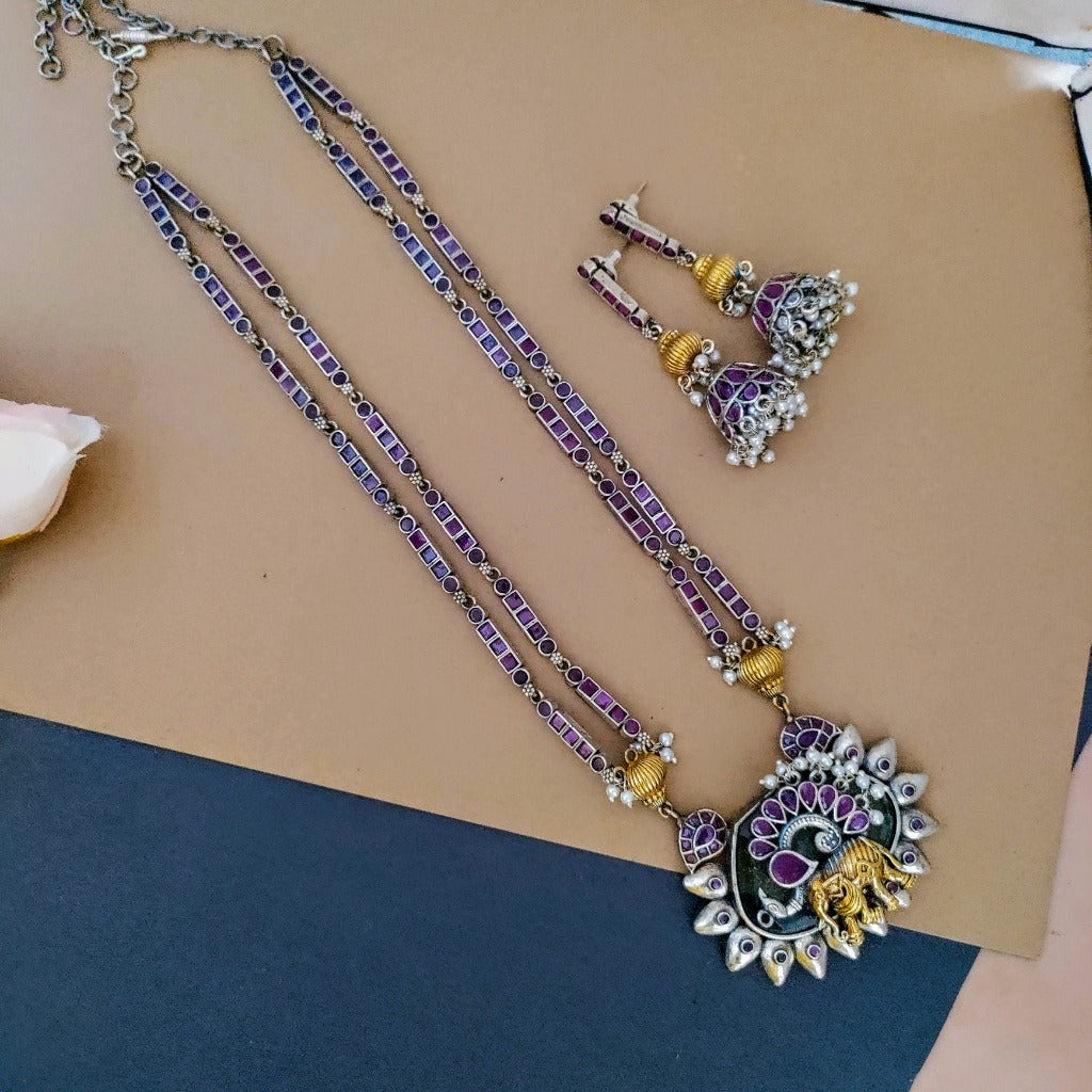 Elephant two layer long chain set