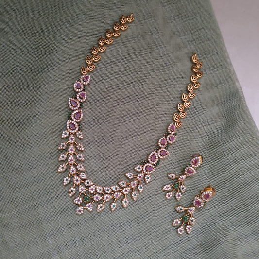 Leaf necklace set