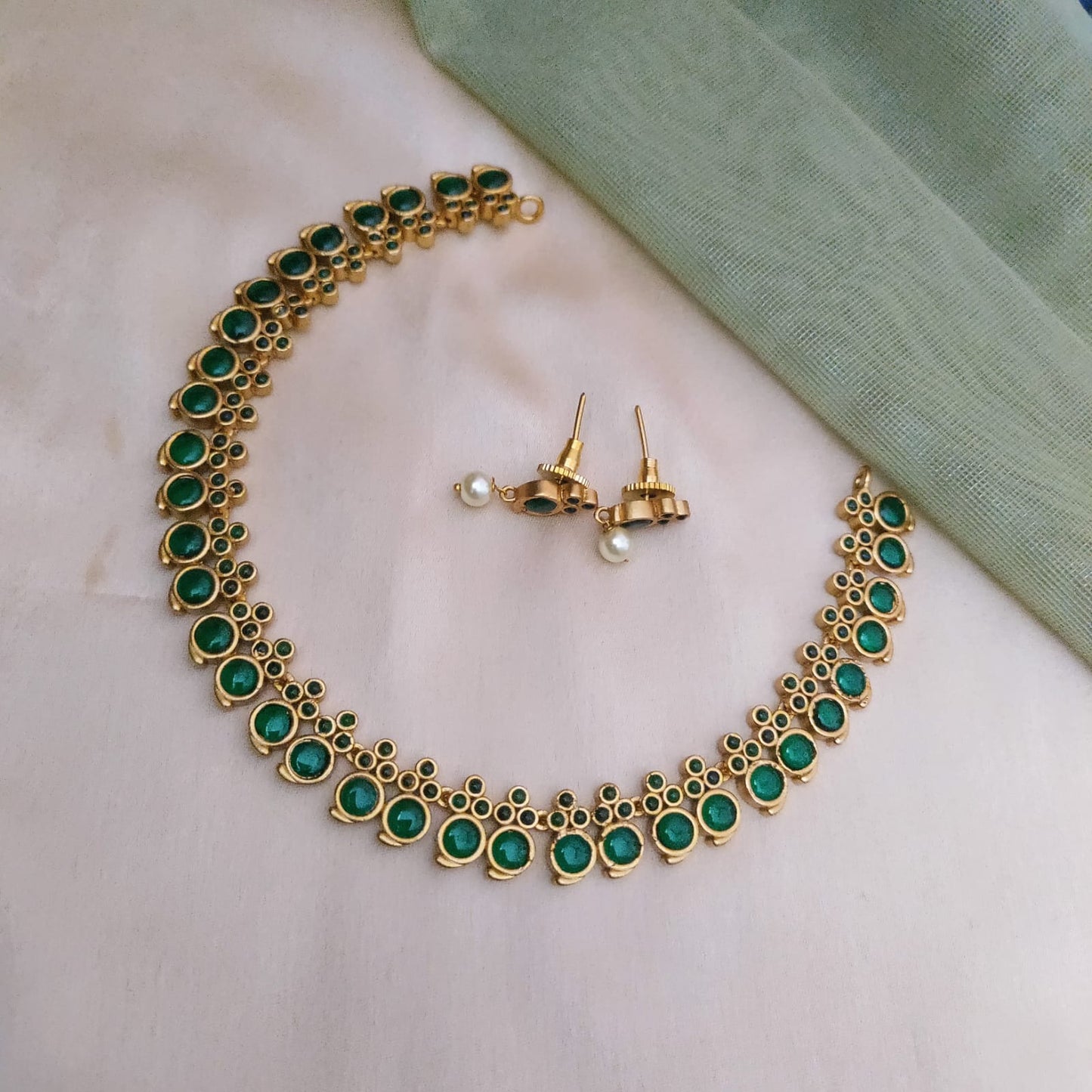 Traditional mango/manga kemp necklace set