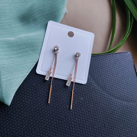White stone earring