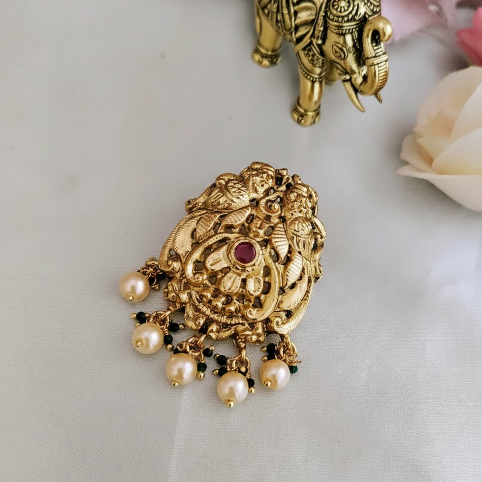 Peacock plain hair pin