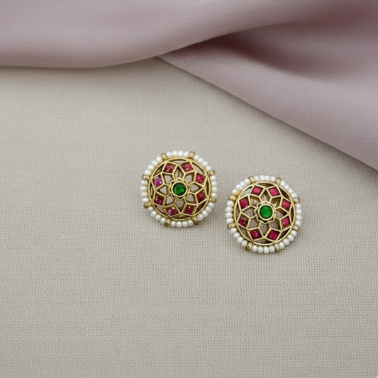 Round floral Bugadi Earcuff earing