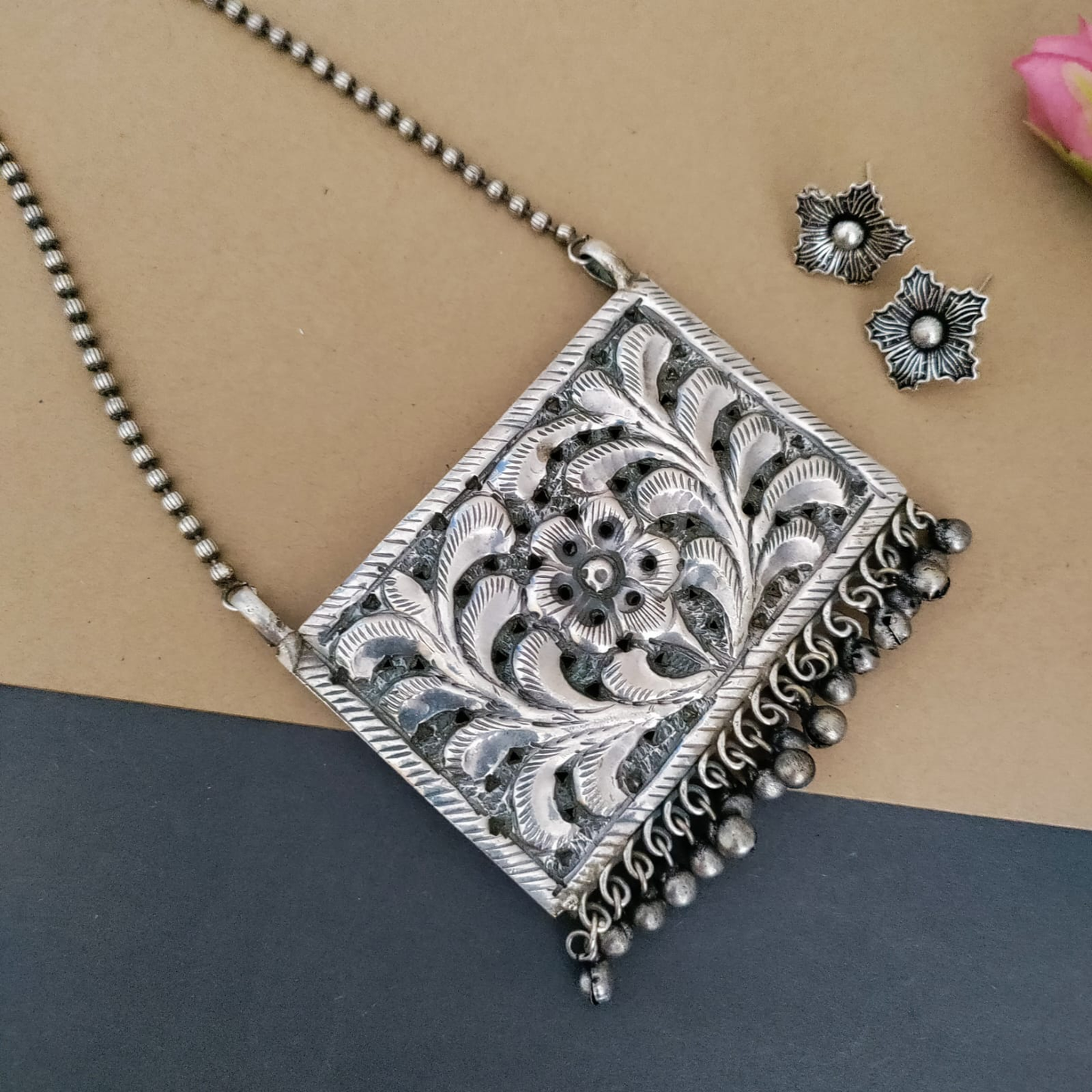 Long replica chain set silver