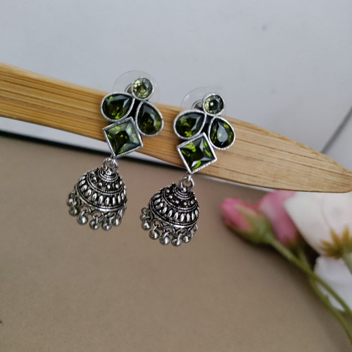 4 stone jumkha earring