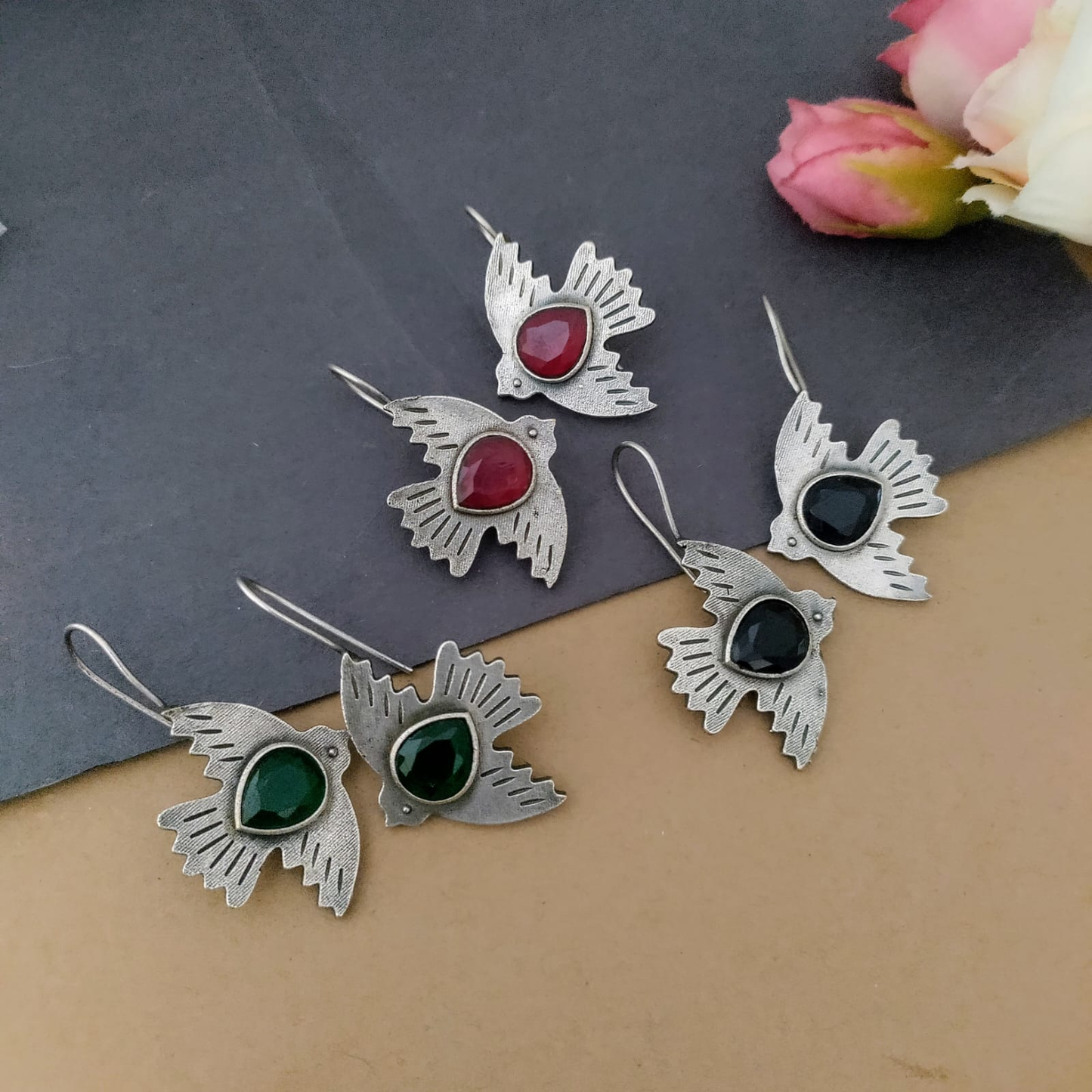 Fish Stone hook earring