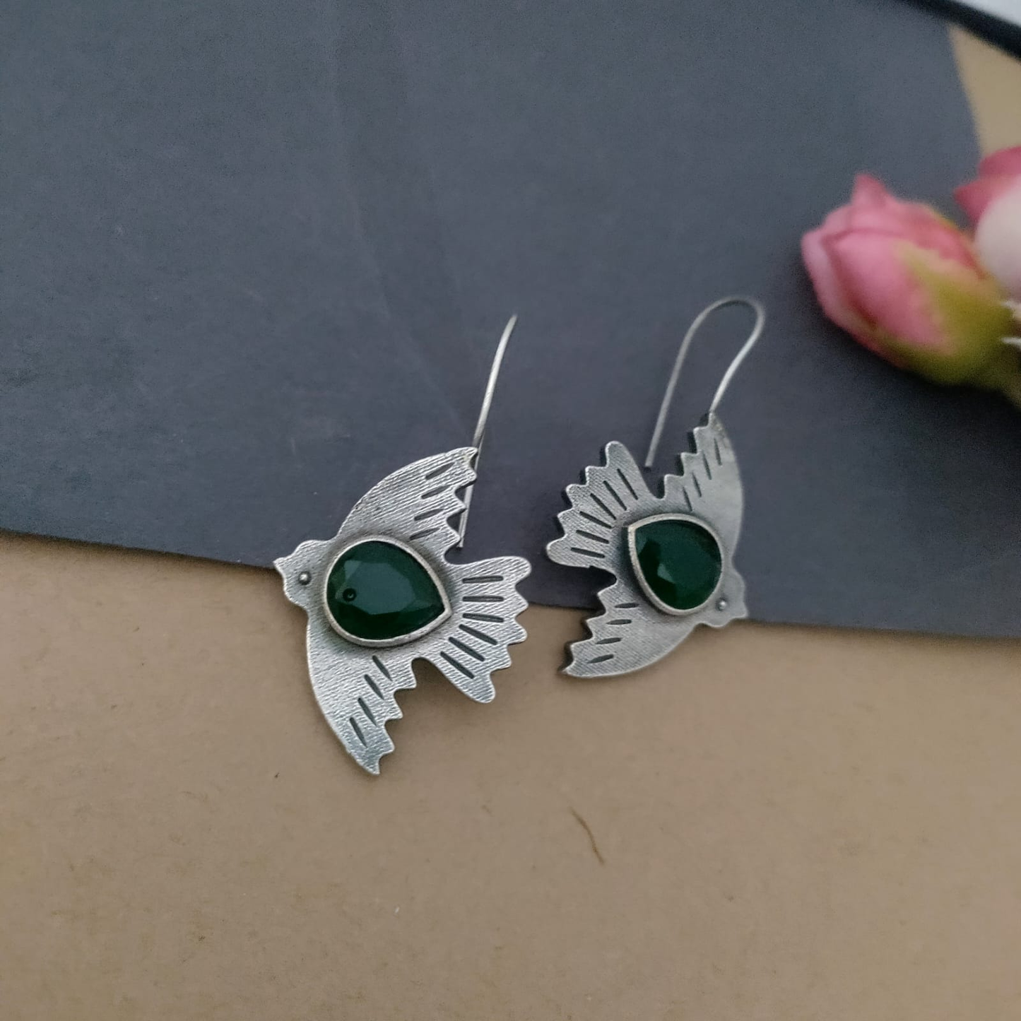 Fish Stone hook earring