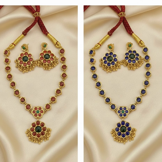 2 in 1 Reversible Kemp stone necklace