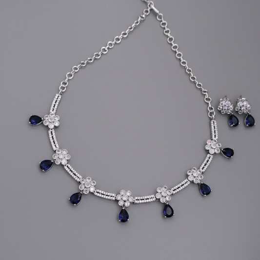 Small drop AD stone necklace