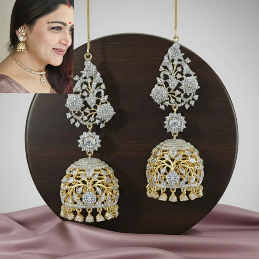 A gorgeous Kushboo Inspired CZ jumkha