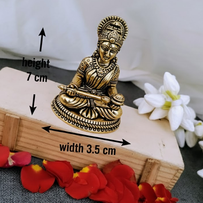 Brass Goddess Annapoorani Idol - 7cm