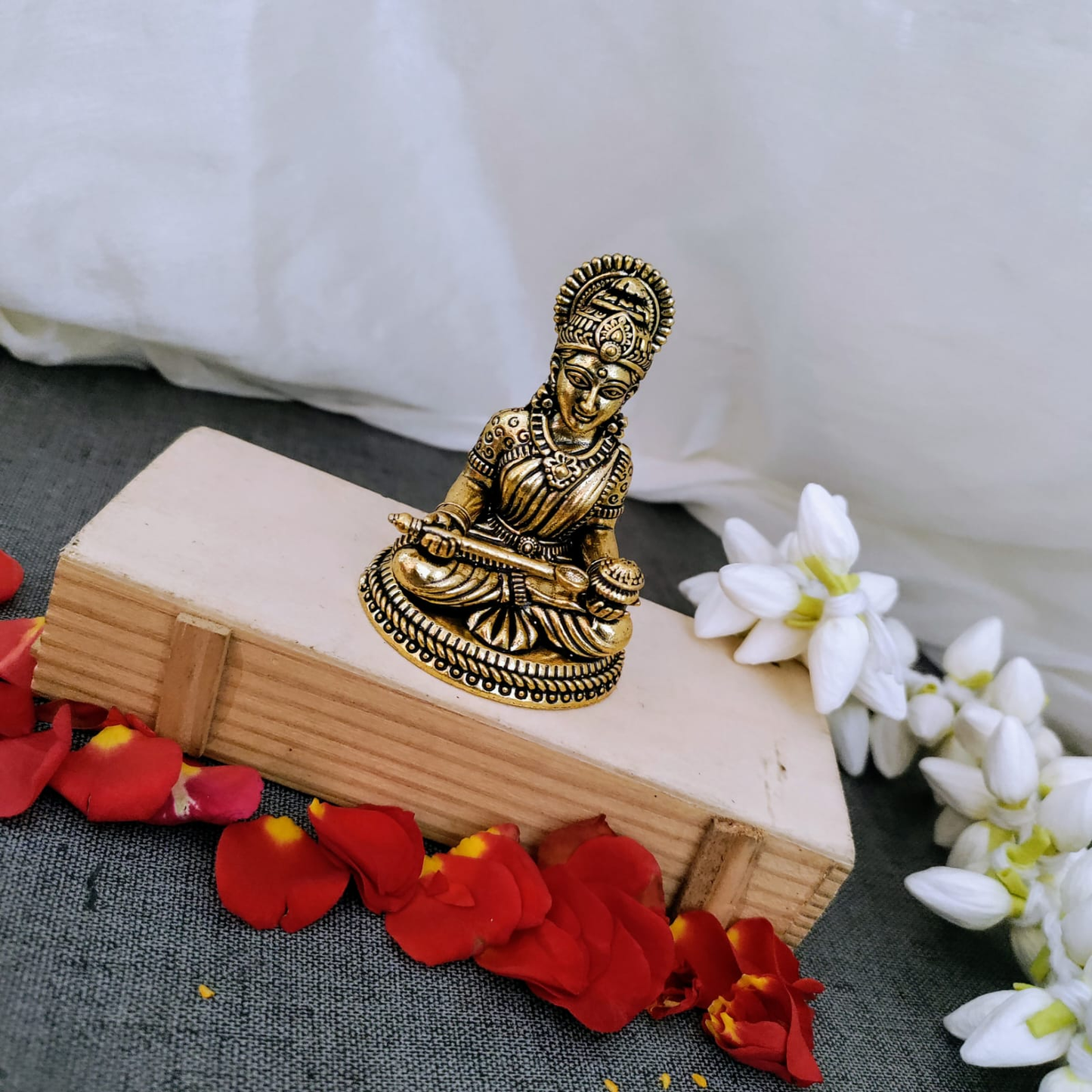 Brass Goddess Annapoorani Idol - 7cm