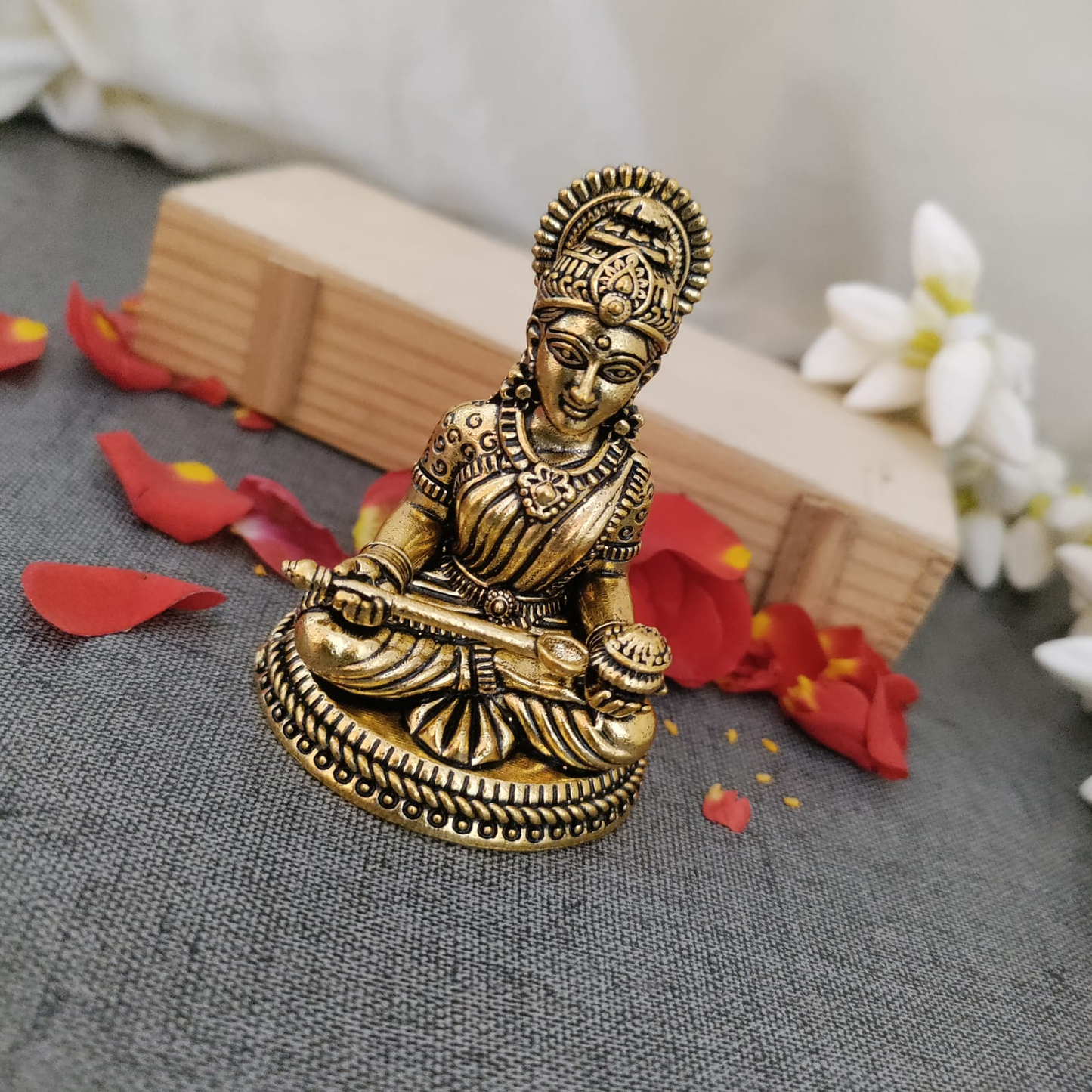 Brass Goddess Annapoorani Idol - 7cm