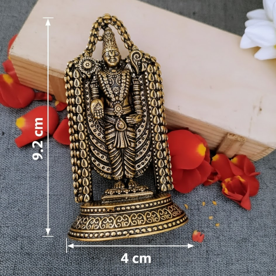 Brass Lord Venkatachalpathy idol - 9.2 cm