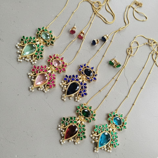 Jadau fusion long chain set