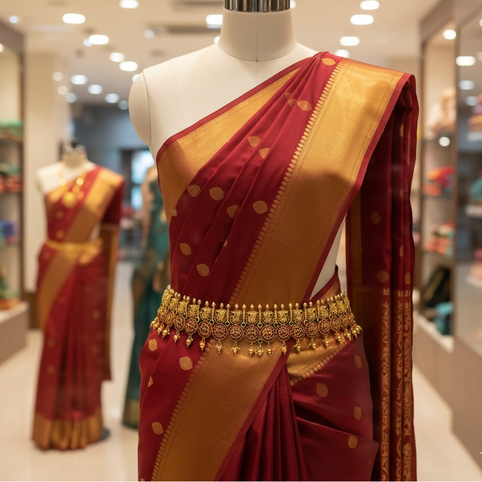 Kemp stone peacock design Bridal Hip belt