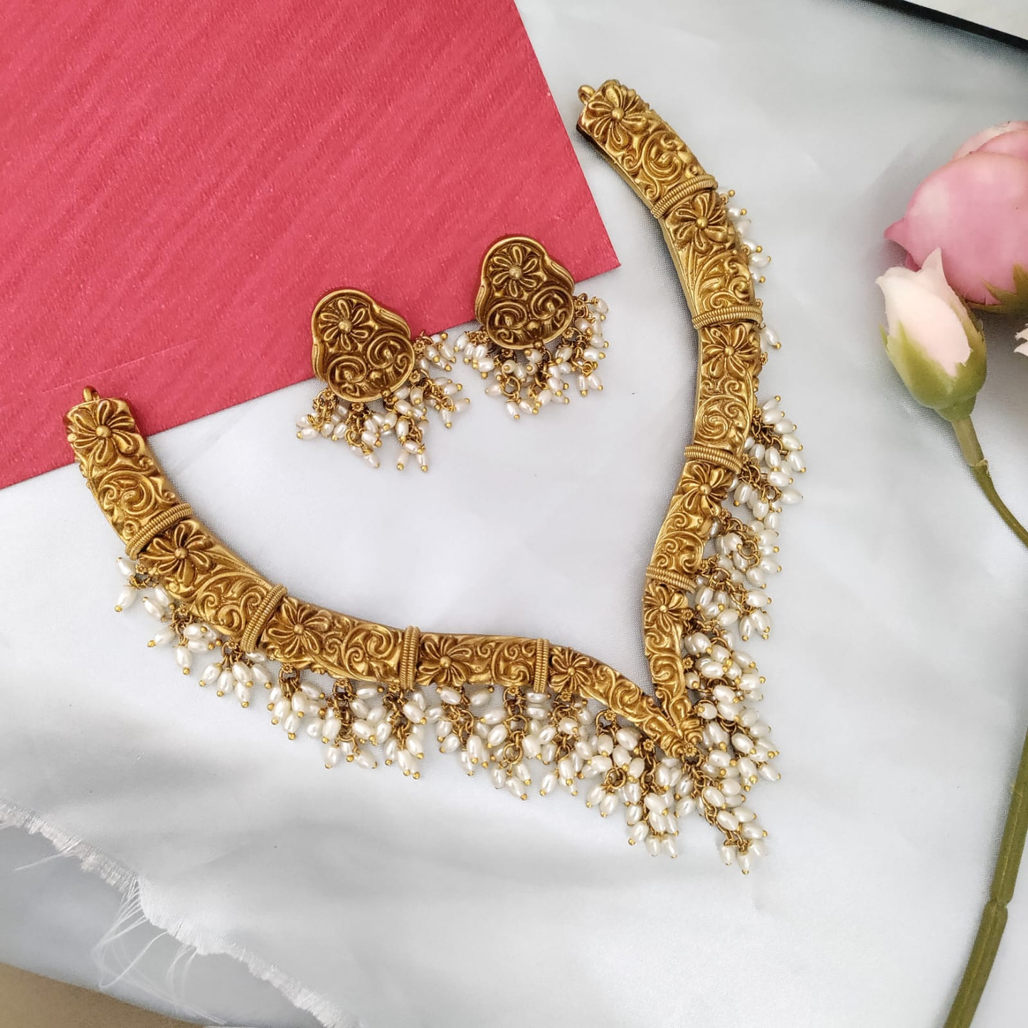 Golden Designer Hasuli with pearl