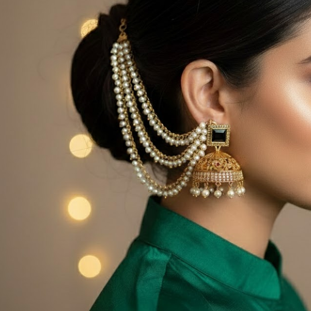 Ear chain - Maatel - Pearl 3 line