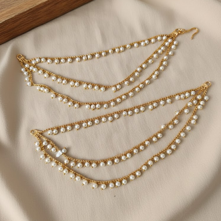 Ear chain - Maatel - Pearl 3 line