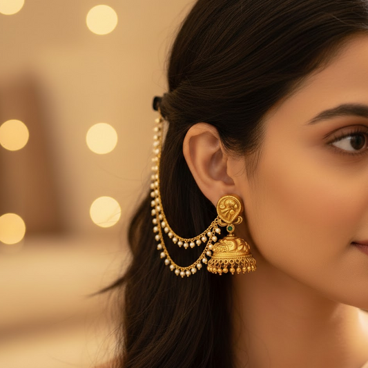 Ear chain - Maatel - Pearl 2 layer