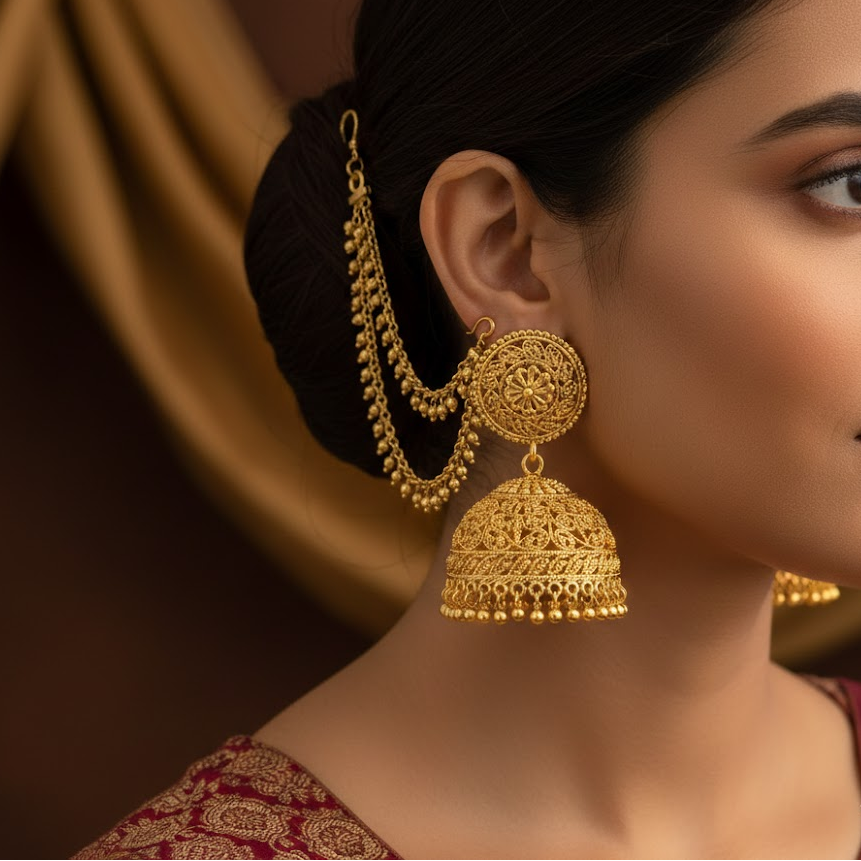 2 Layered Golden earchain