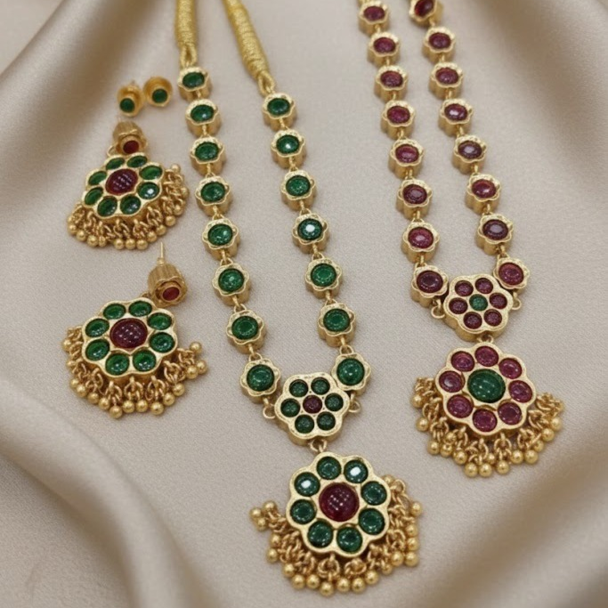 2 in 1 Reversible Kemp stone necklace