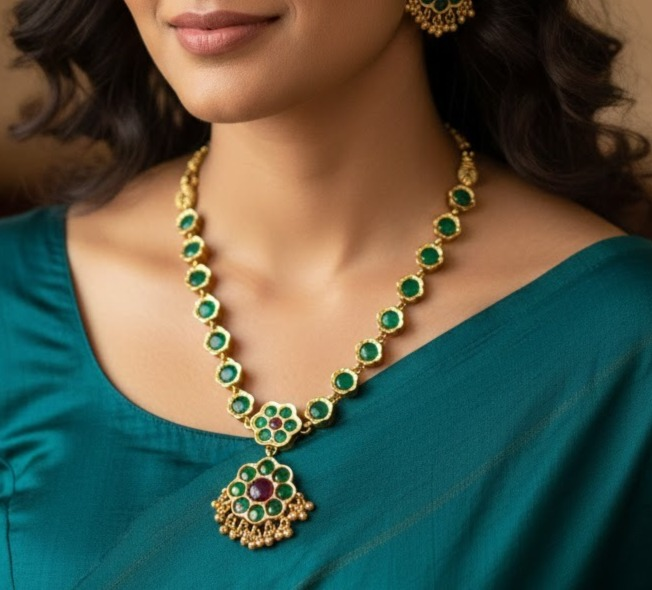 2 in 1 Reversible Kemp stone necklace