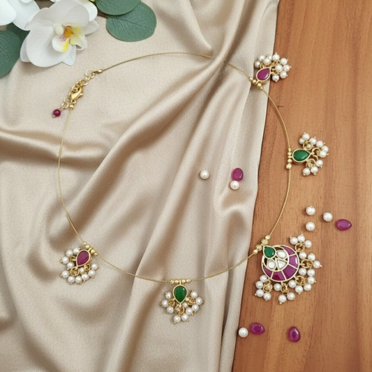 Gorgeous Invisible Drop multi-stone necklace set