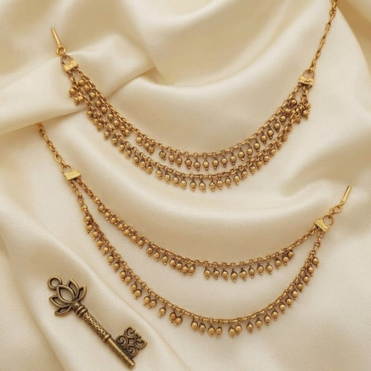 2 Layered Golden earchain