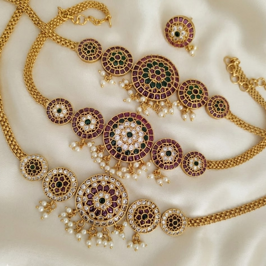 Round flower chocker set