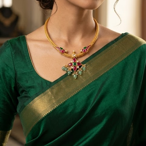 Jadau kundan  necklace