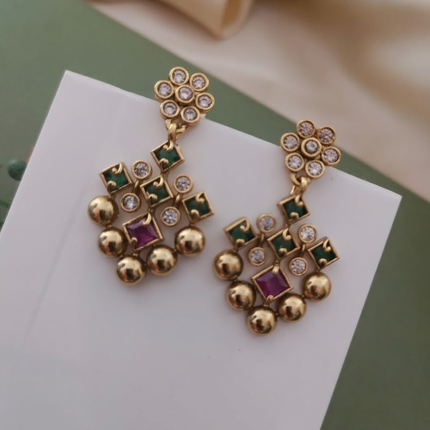 Stunning ghongroo pattern necklace set