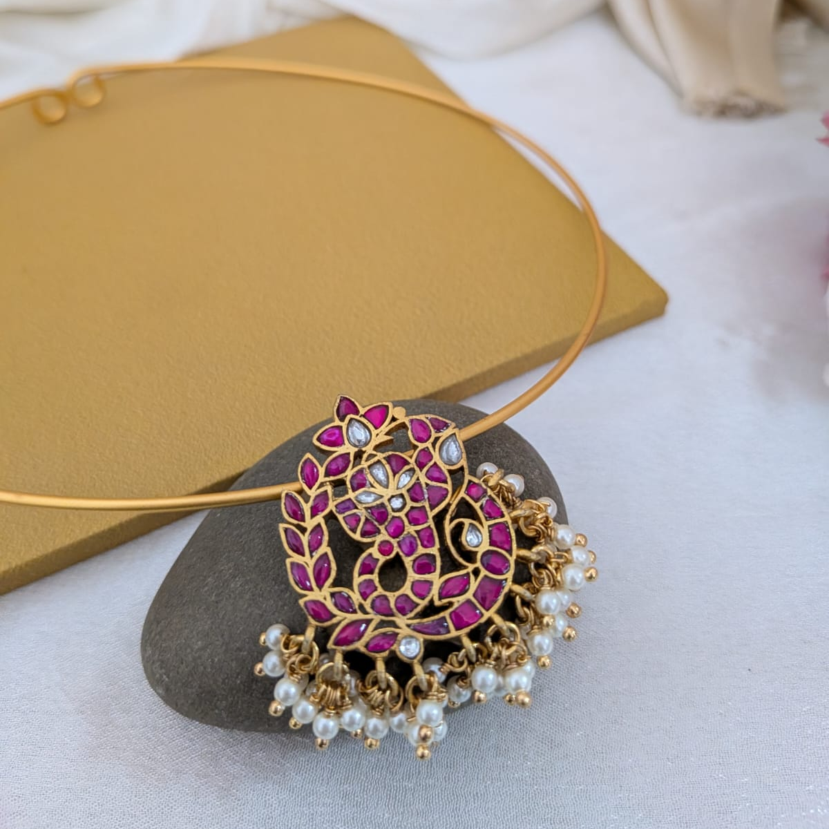Jadau kundan Ganesha pendant Hasli