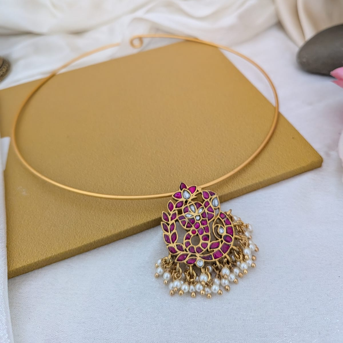 Jadau kundan Ganesha pendant Hasli