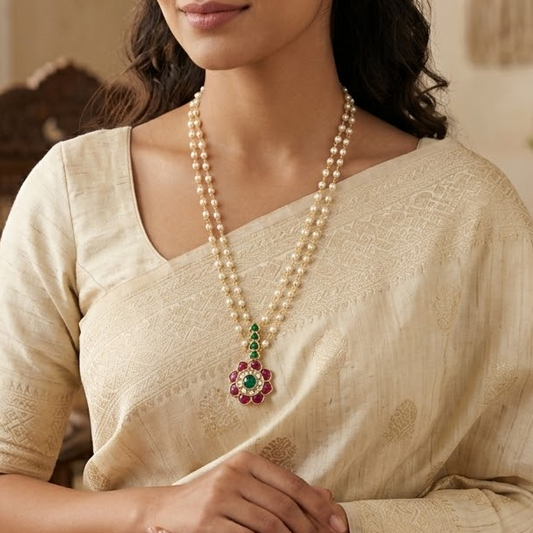Jadau Kundan 2 layered necklace