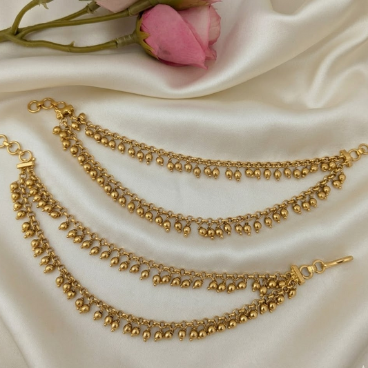 2 Layered Golden earchain
