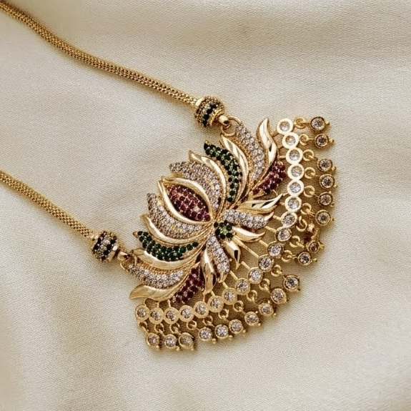 Pendant Chain - Lotus microplated long chain