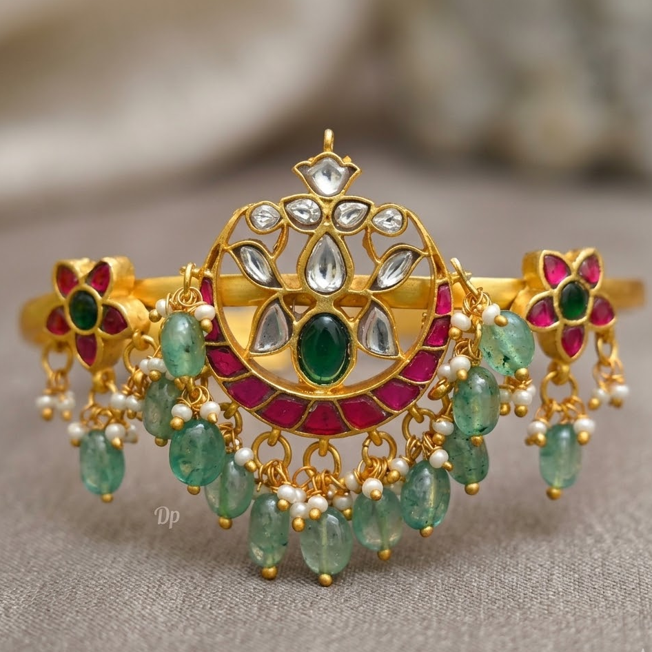 Jadau kundan floral armlet/Vanki/Bajuband