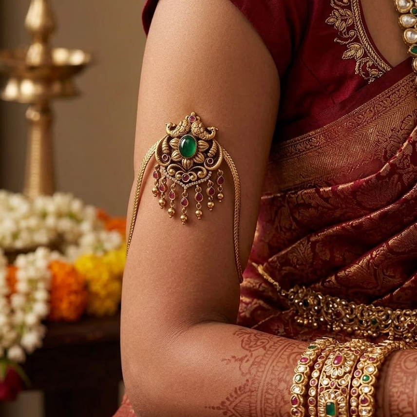 Nakshi work Non-idol floral armlet/Bajuband/Vanki